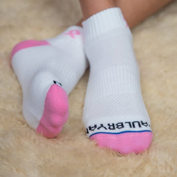 PINK RIBBON CLASSIC QUARTER SOCK - Picture 1 of 4